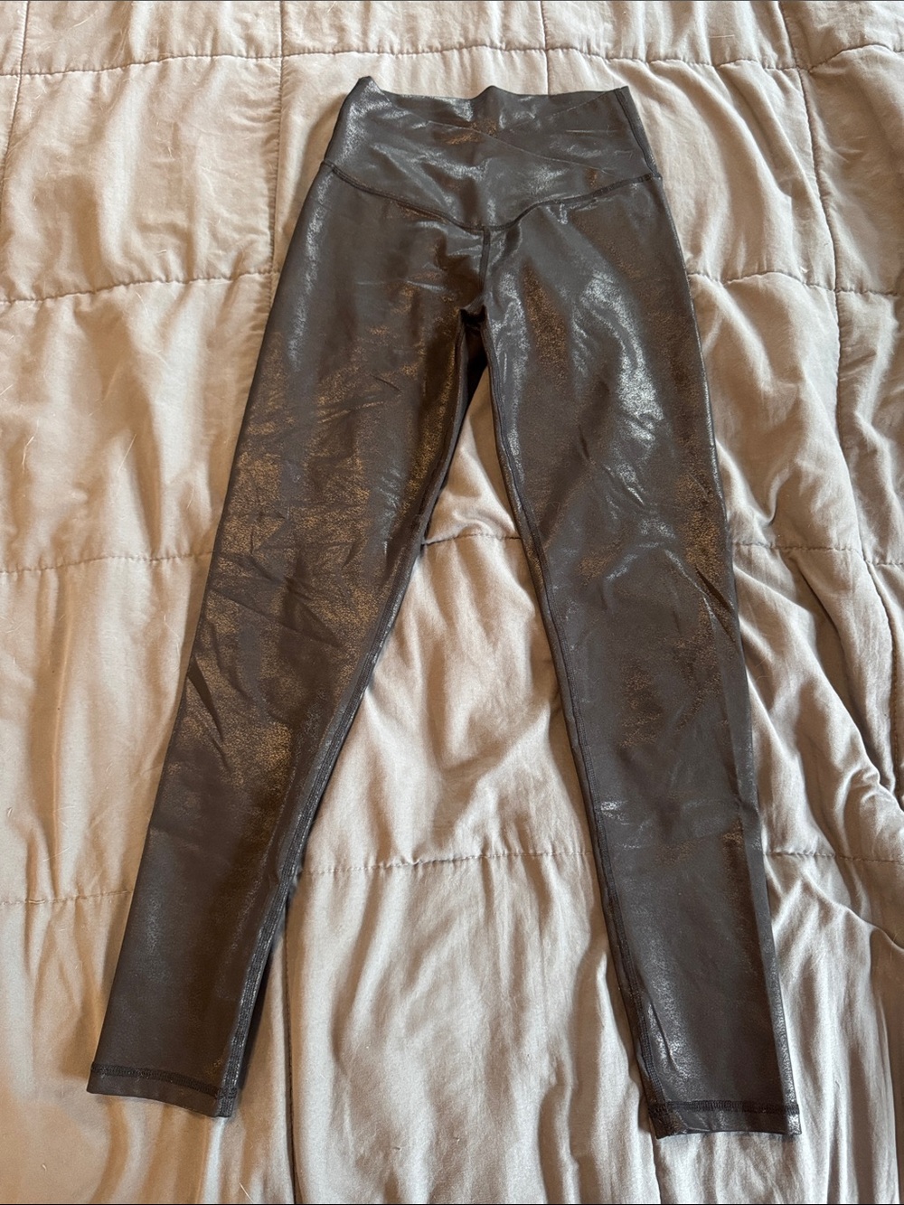 aerie Metallic Charcoal High-Rise Jeggings
